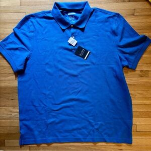 NWT Jos A Bank Mens Blue Cotton Polo Shirt‎ Short Sleeve Size XL Golf Casual